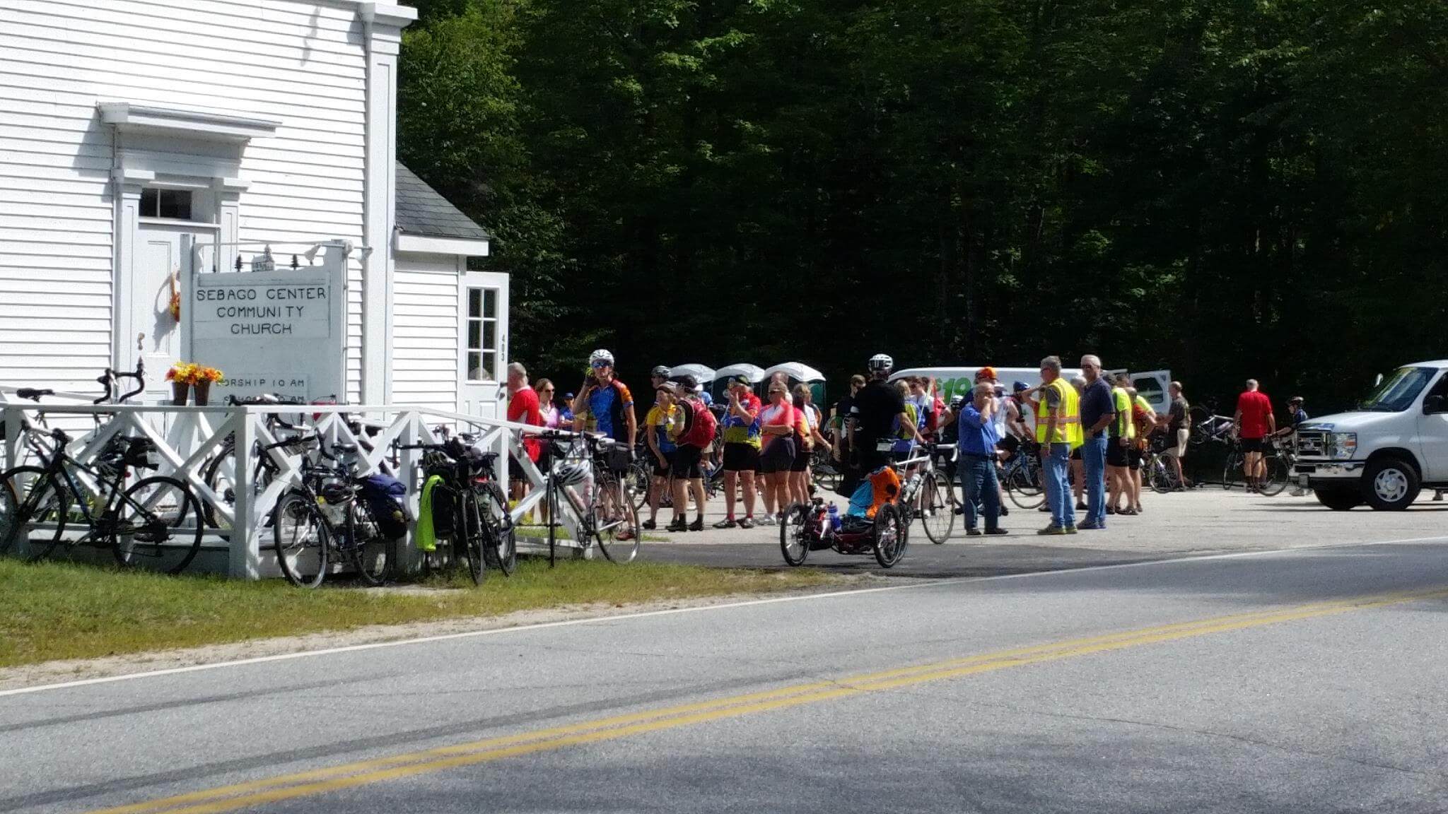 Lunch stop at the Sebago Center Community Church