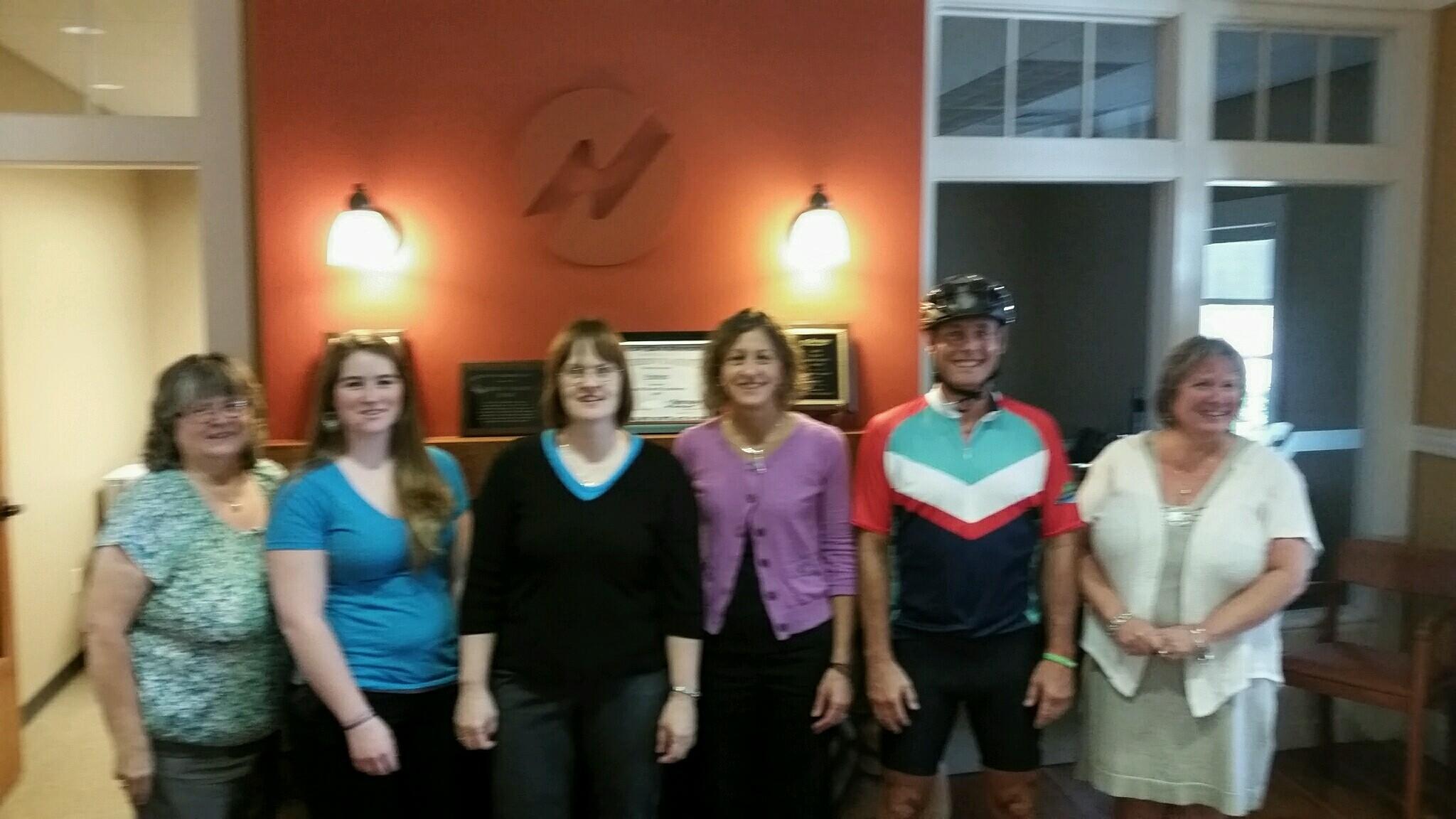 Barry Towle in bike gear with NSB Fryeburg team