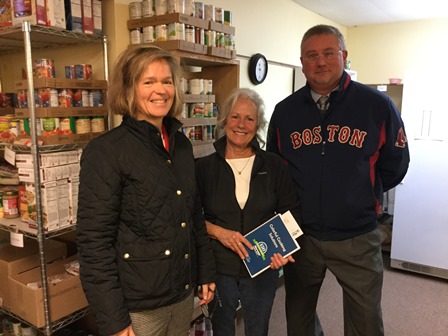 L-R Pat Weigel, President & CEO, Norway Savings Bank; Beth Rice, Executive Director, Oxford Hills Food Pantry and Mike Grass, AVP & Market Manager, Norway Savings Bank