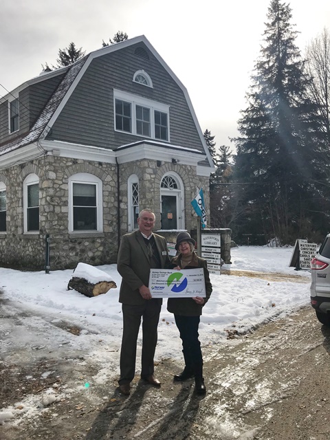 Mike Grass, Norway Savings Bank AVP Market Manager of Norway and South Paris; Geraldine O’Donnell, Waterford Library Association, President of the Board of Trustees.