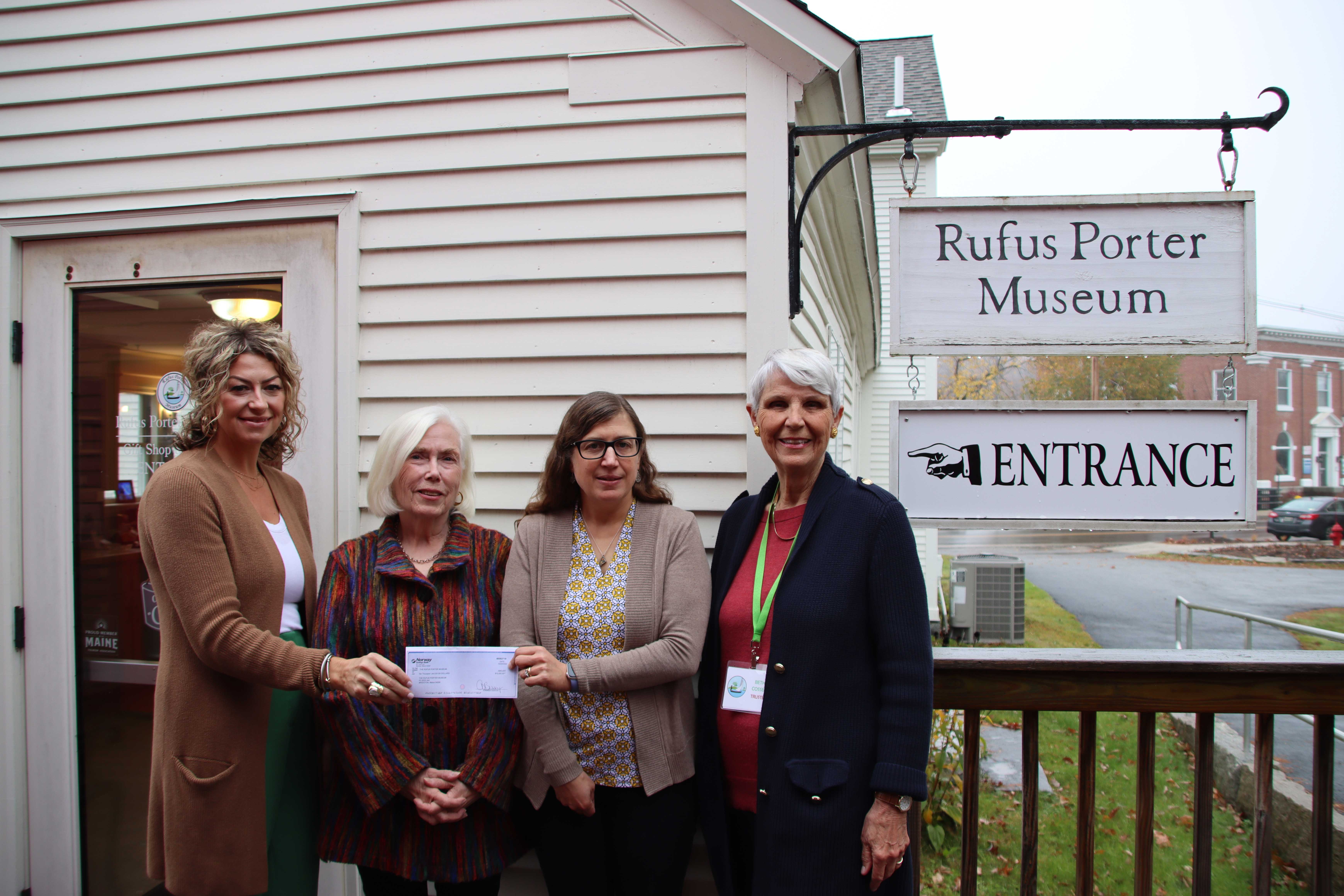 Rufus Porter Donation Check Presentation