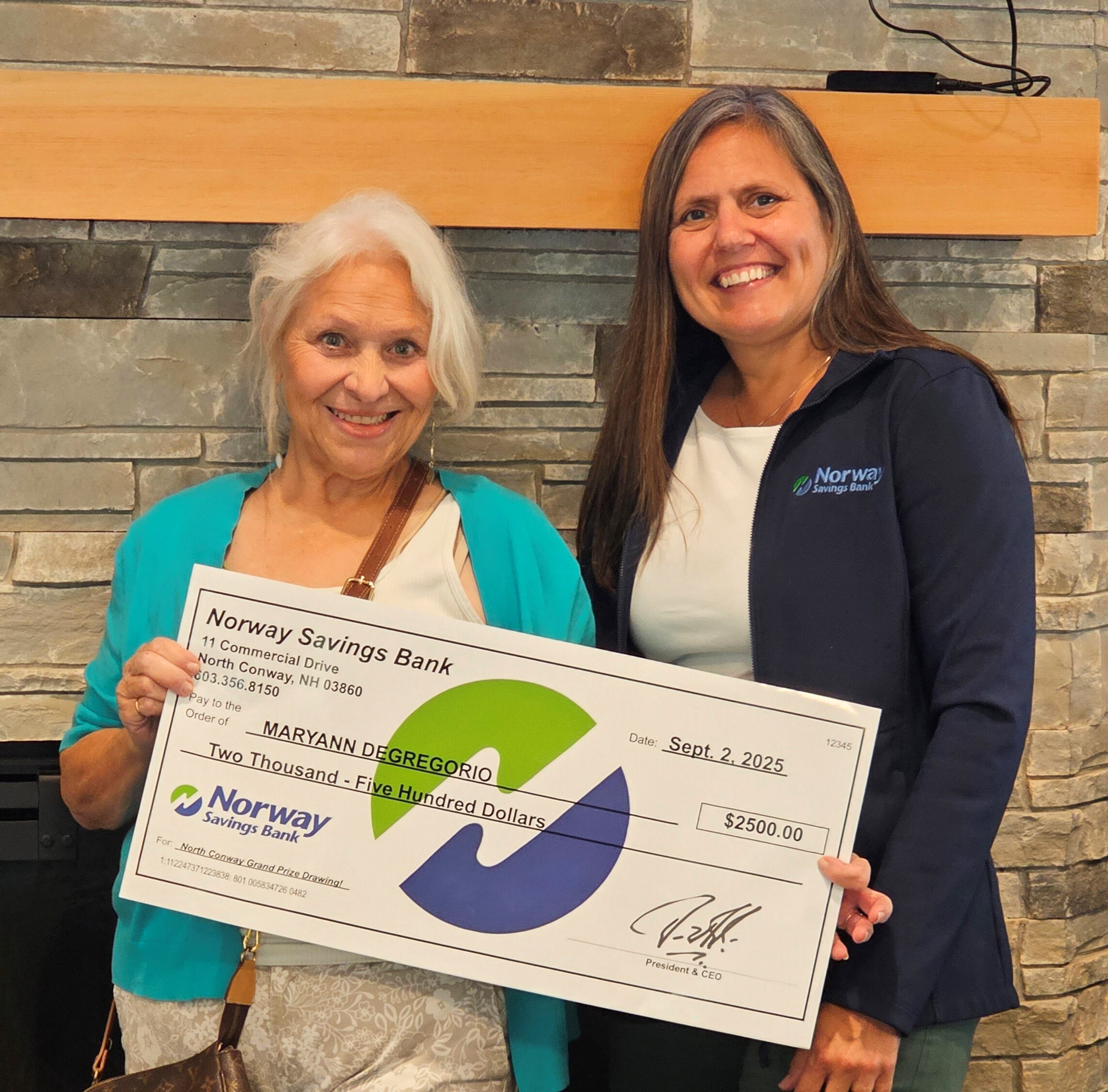 Grand Prize Winner in North Conway